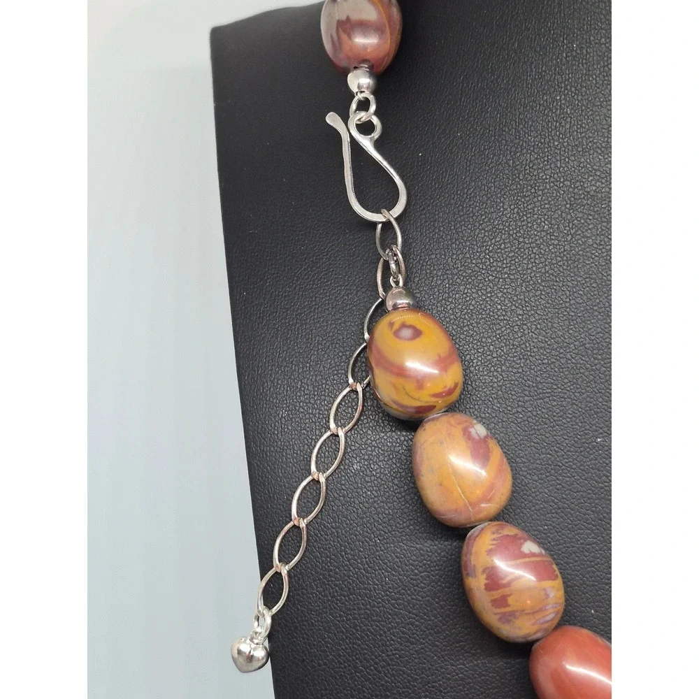 Jay King Noreena Jasper Necklace Red Sterling Silver Australian Statement